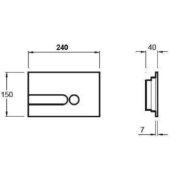 Фото Клавиша смыва Jacob Delafon (E4326-CP) серый