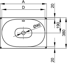 Фото Раковина Bette BetteComodo A215 без отверстия