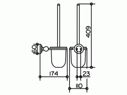 Ершик для унитаза Keuco Astor 02164019000, хром