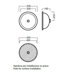 Раковина встраиваемая Hatria Boule (Y69101)