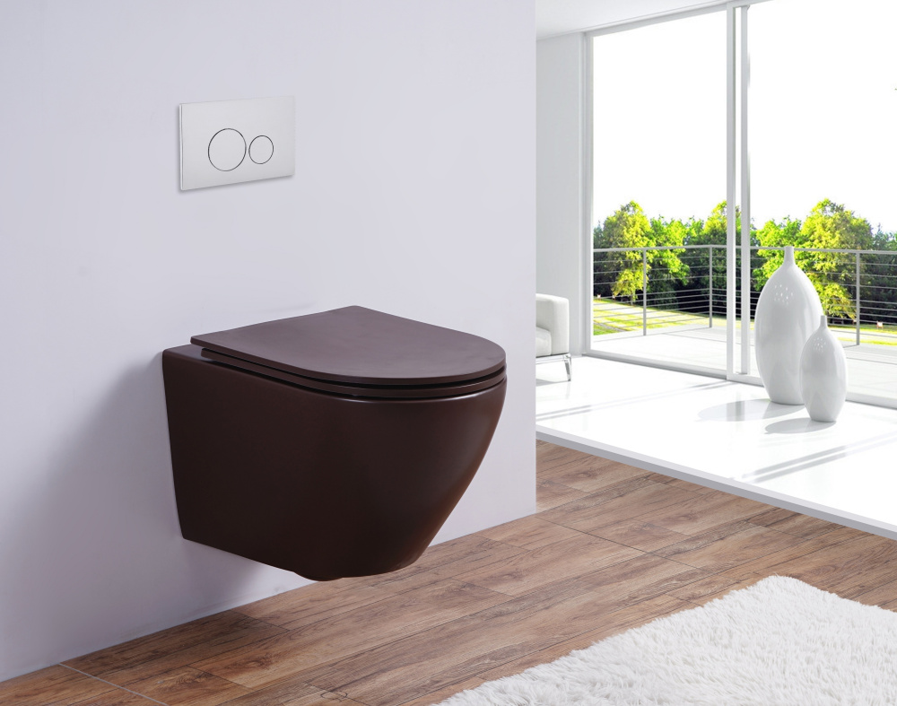 Фото Унитаз подвесной Esbano (ESUPAZALCM) кофе матовый