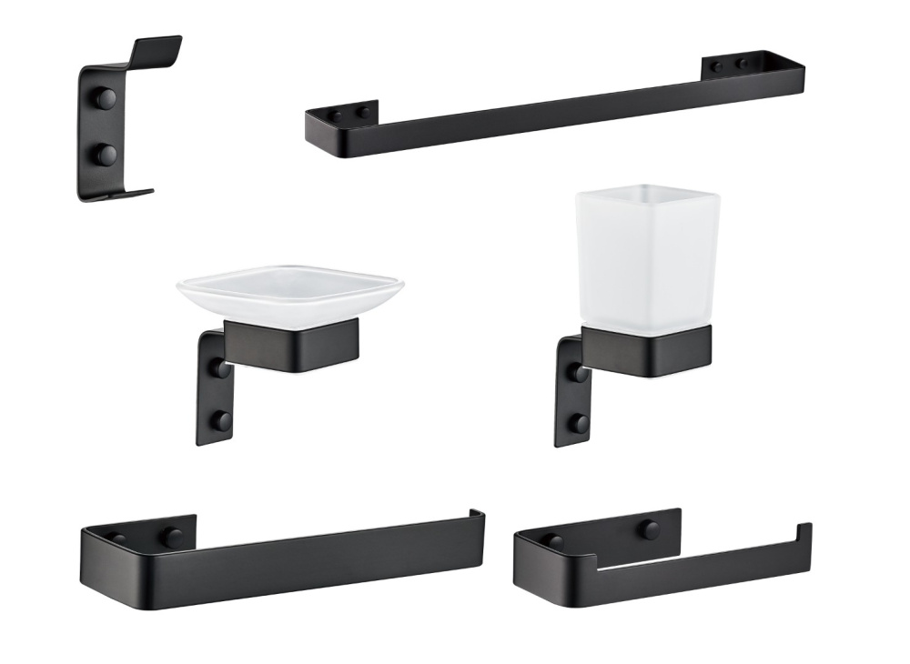 Boch Mann CR-D01B Набор аксеcсуаров для ванной черный