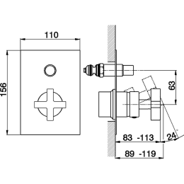 Смеситель для ванны Cisal Barcelona BA00210021, хром