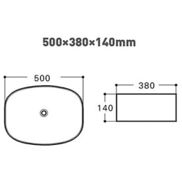 Раковина 50 см Aquanet Fine (00273682) Прямоугольная