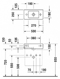 Фото Раковина 50 см Duravit Vero 0703500009, белый