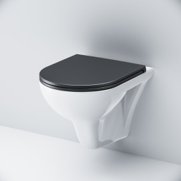 Унитаз подвесной Am.Pm Gem (C901700SCmb) белый, черный
