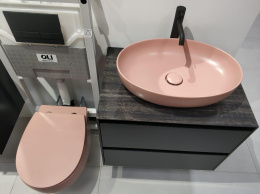 Раковина накладная 55.5 см AeT Elite (L616T0R0V0142) розовый матовый