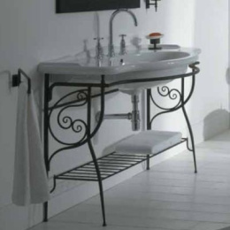 Фото Консоль под раковину Globo Paestum (PA072) Состаренный металл