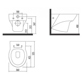 Creavit Jaws JW320 Чаша унитаза