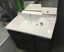 Тумба под раковину Jacob Delafon Soprano 100 см, EB1334-N08-N18, цвет - белый глянец/матовый базальт