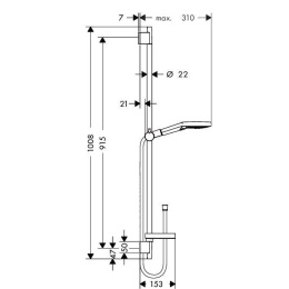 Душевой гарнитур Hansgrohe Raindance Select (26633400) хром, белый