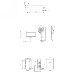 Душевые комплекты Встраиваемый душевой комплект BelBagno ANCONA-DSET-CRM