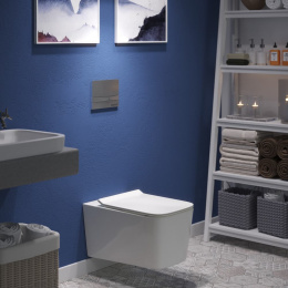 Фото Инсталляция для унитаза Berges Novum 040252 кнопка F2 матовый хром