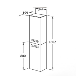 Шкаф-пенал Roca Gap (ZRU9302746) фиолетовый