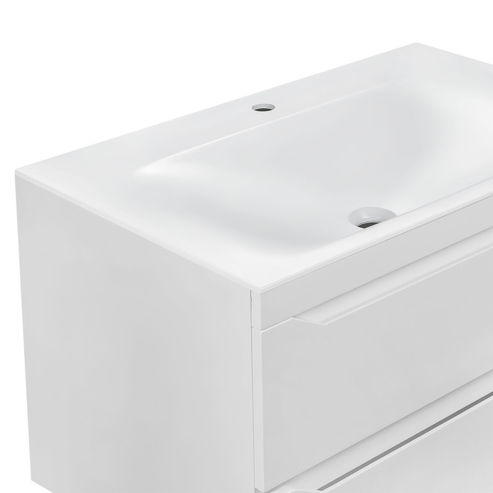 Фото Раковина из искусственного камня Vincea (VCB-1F800W) белый