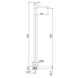 Gattoni Circle Two 9109/90NO Смеситель напольный для раковины