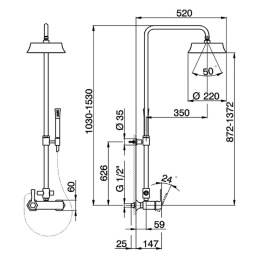 Душевой комплект Cisal Cherie CH0040246T, черный