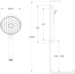 Душевой гарнитур Jacob Delafon Awaken Geometric E99898RU-CP