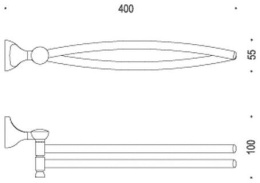 Двойной полотенцедержатель Colombo MELO B1212