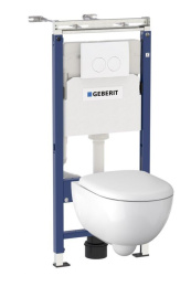 Geberit Renova 500.122.TC.R Комплект инсталляция и унитаз подвесной стандартные, цвет унитаза: белый