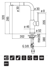 NOBILI Web WB00127CR Смеситель для кухни (хром)