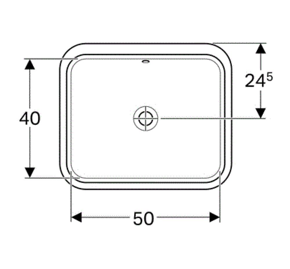Geberit Variform 500.764.01.2 Раковина, встраиваемая снизу