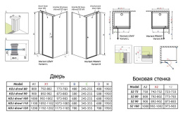 Боковая стенка для душевого уголка Radaway Eos II S2 100x195 профиль хром, стекло прозрачное, левост