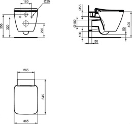 Инсталляция Ideal Standard Prosys с унитазом Strada II AquaBlade®, P387001, сиденье микролифт, компл