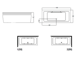 Фото Гидромассажная ванна TREESSE BLANQUE V1687/V168F/V168S
