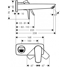 Смеситель для раковины Hansgrohe Talis E (71734140) шлифованная бронза