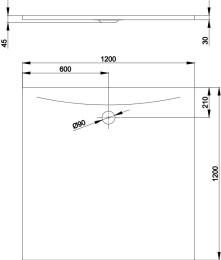 Душевой поддон Bette BetteFloor 3391-000 Side 120х120, без ножек и сифона