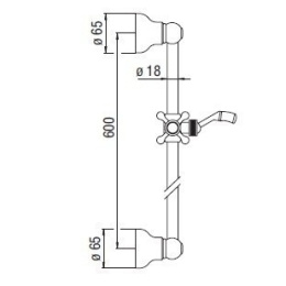NOBILI AD140/10RCR Штанга для душа (хром)
