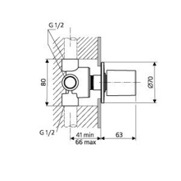 Ideal Standard Celia A3454AA Переключающий вентиль