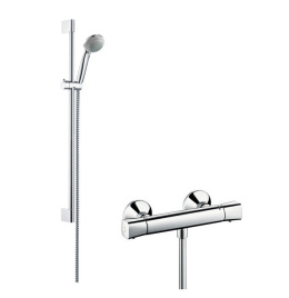Фото Душевая система с термостатом 27058000 Hansgrohe Crometta 85 Vario (белый, хром)