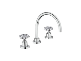 Фото Смеситель для раковины Mamoli Hipster 451800000051 на 3 отв.с донным клапаном, Chrome