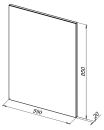 Зеркало Aquanet Lino (00253905) Белый