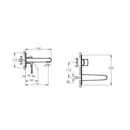 Встроенный смеситель Vitra (A4272136EXP) черный матовый