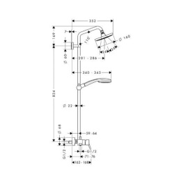 Душевая система Hansgrohe Croma 100 (27154000) хром