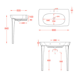 Ножки для раковины ArtCeram Civitas (CIC002 01 00) белый