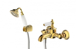 Фото Смеситель для ванны с коротким изливом с аксессуарами Bravat Art