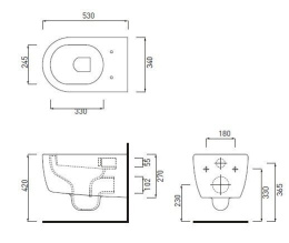 Подвесной унитаз Cielo Smile SMVSNW