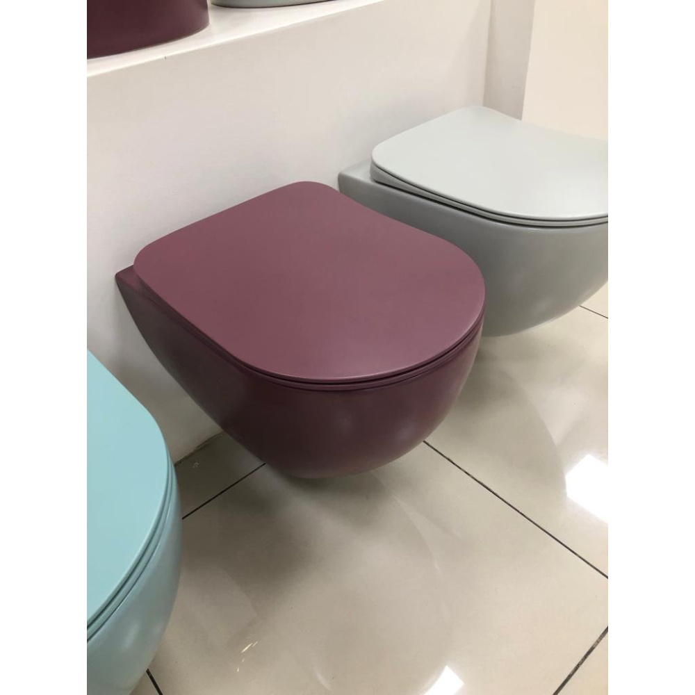 Унитаз подвесной Creavit Free FE322-11BR00E-0000 безободковый, берри матовый