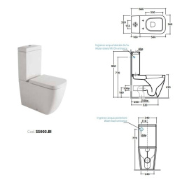 Сидение с крышкой для унитаза Globo Stone (SS020BI) белый