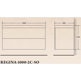 Тумба под раковину BelBagno Regina REGINA-1000-2C-SO-MR-BLUM, 100 х 45 х 55 см, Marmo Rosa