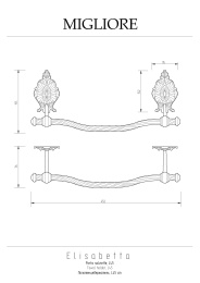 Migliore Elisabetta 17004 Полотенцедержатель L45 см, бронза