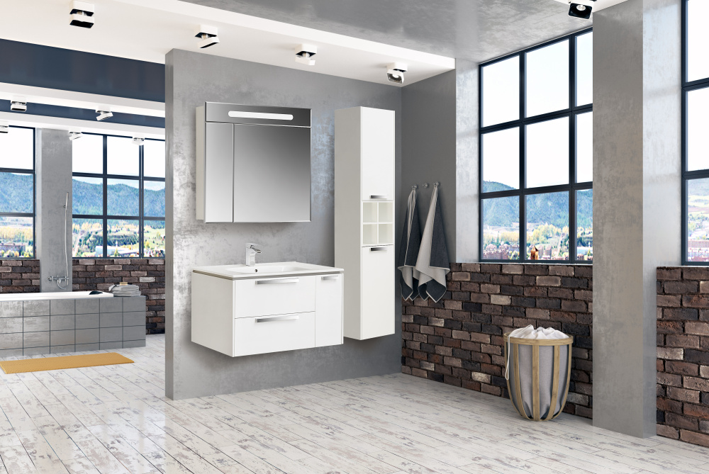 Фото Зеркальный шкаф Roca Lago (ZRU9000033) белый, глянцевый