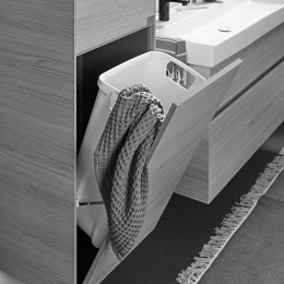 Villeroy Boch Collaro C034L0FQ Шкаф пенал для ванной комнаты, петли слева (Oak Graphite)