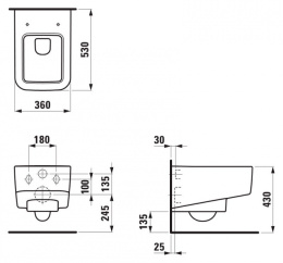 Унитаз Laufen Pro S 8.2096.1 подвесной