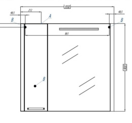 Зеркальный шкаф Aquaton Брайтон 100 венге 1A176702BR500