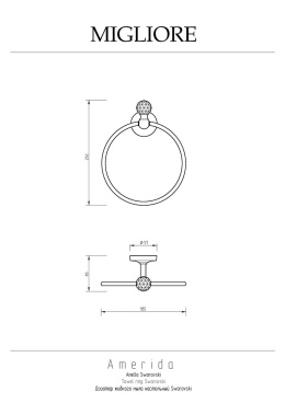 Migliore Amerida 16581 Кольцо, хром SWAROVSKI
